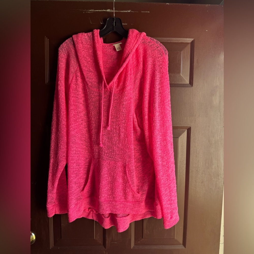 Mossimo Lightweight Hot Pink Hoodie Size XL